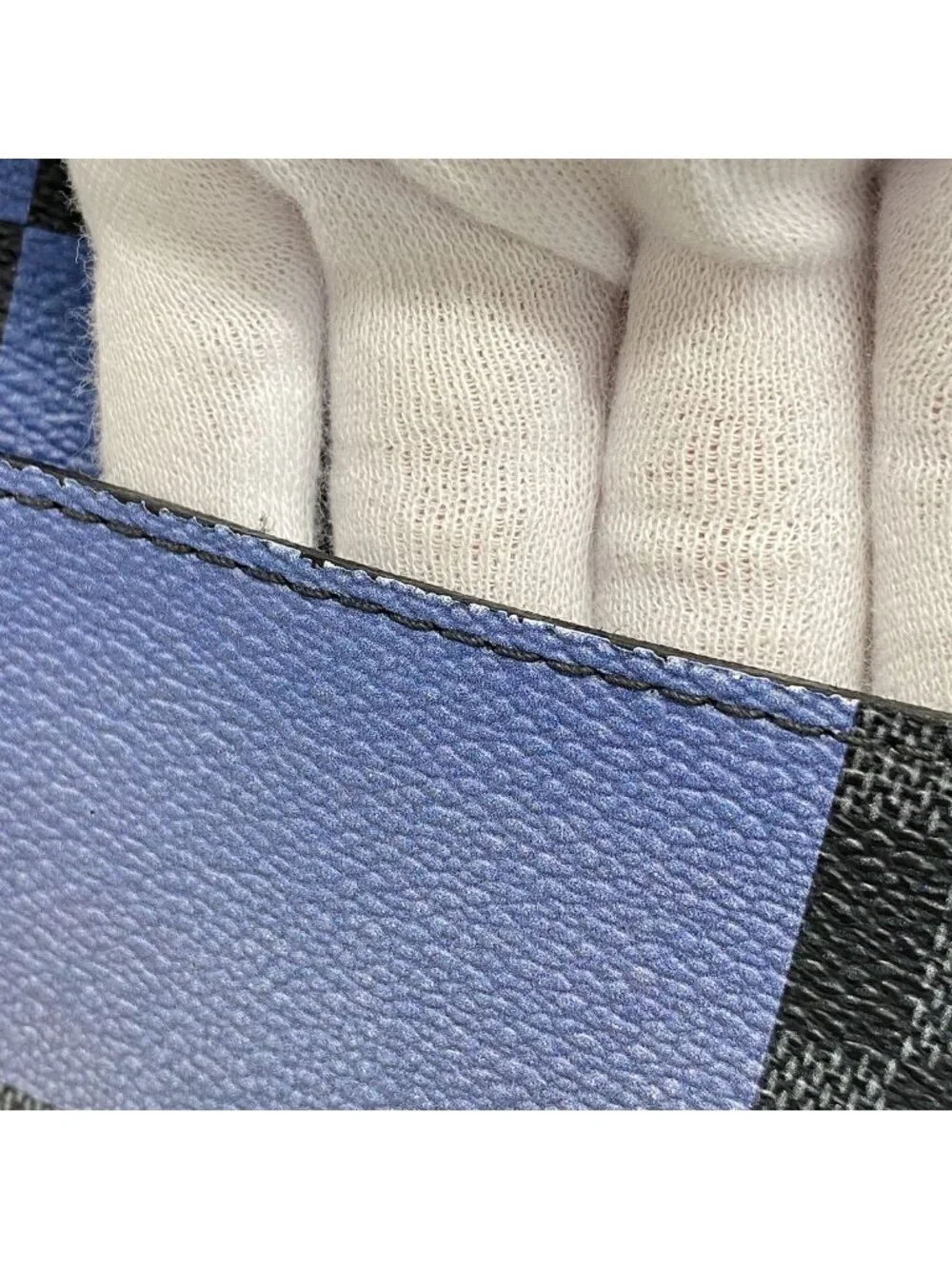 Louis Vuitton Shoulder Bag Damier Graphite Giant Alpha Messenger Black Blue